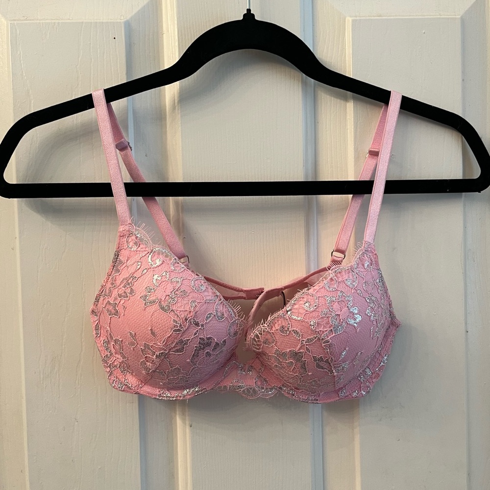 Victoria’s Secret dream angels pink and silver push up bra 32B
